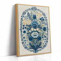 Thistle and Cornflower Medallion Tapestry