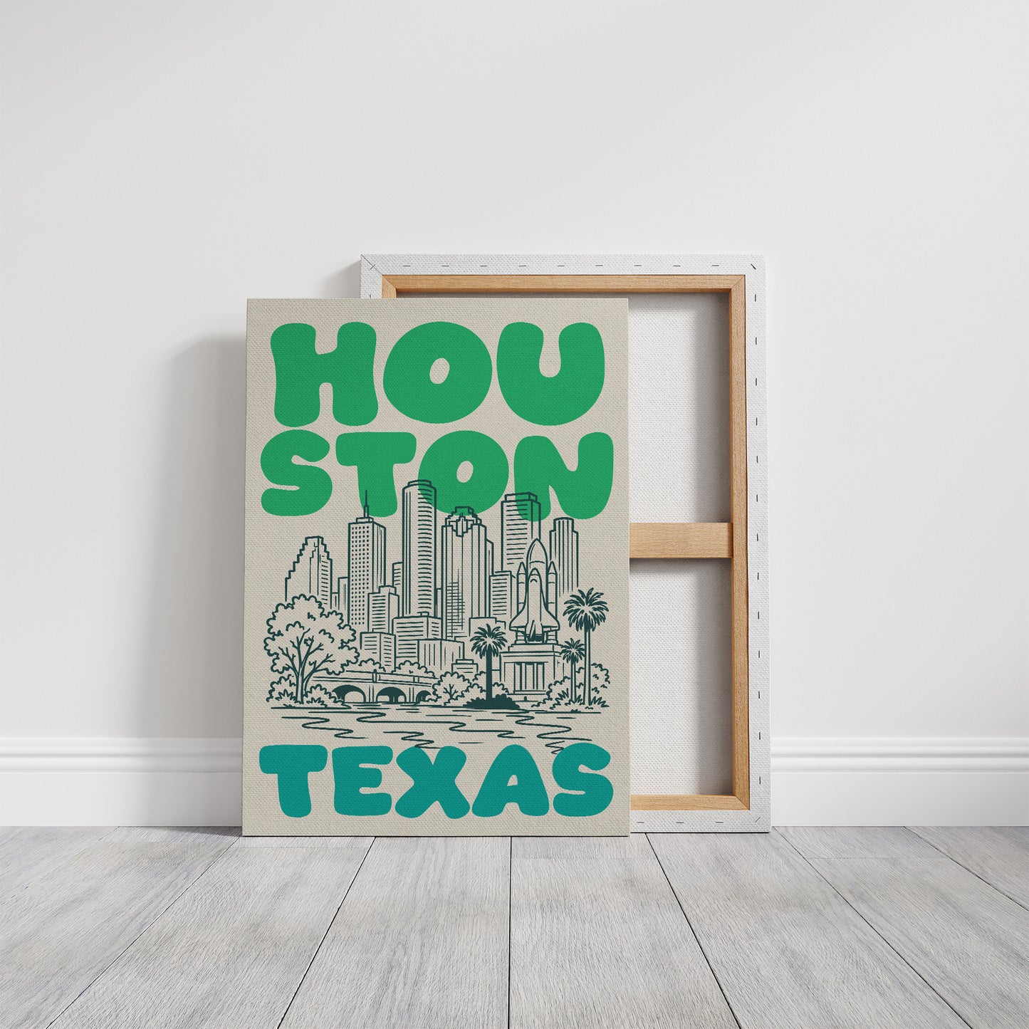 Houston, Bubble Letter Skyline
