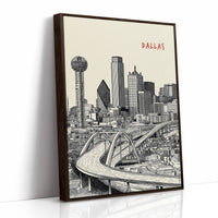 Highways Curve Through Big D Skyline