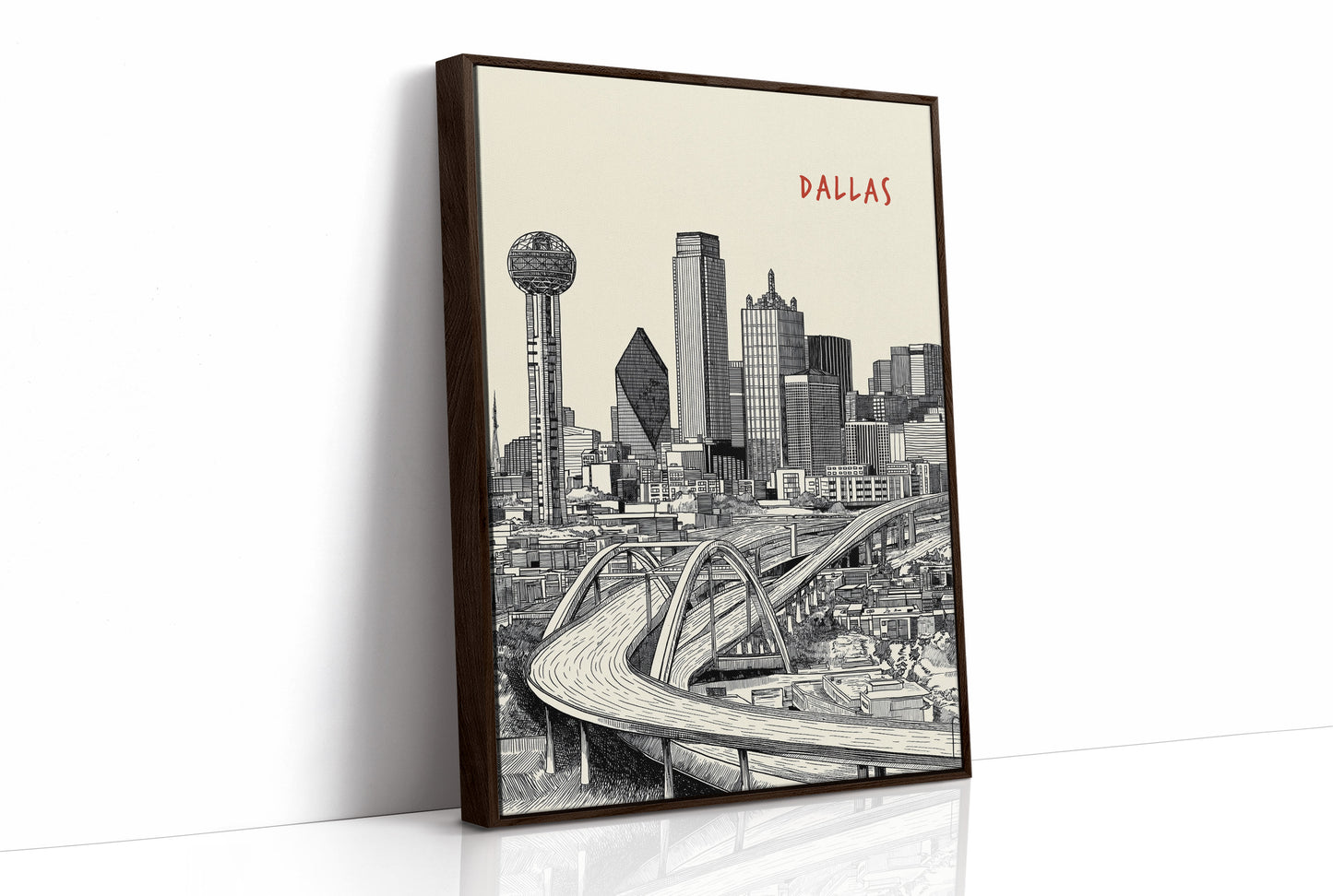 Highways Curve Through Big D Skyline