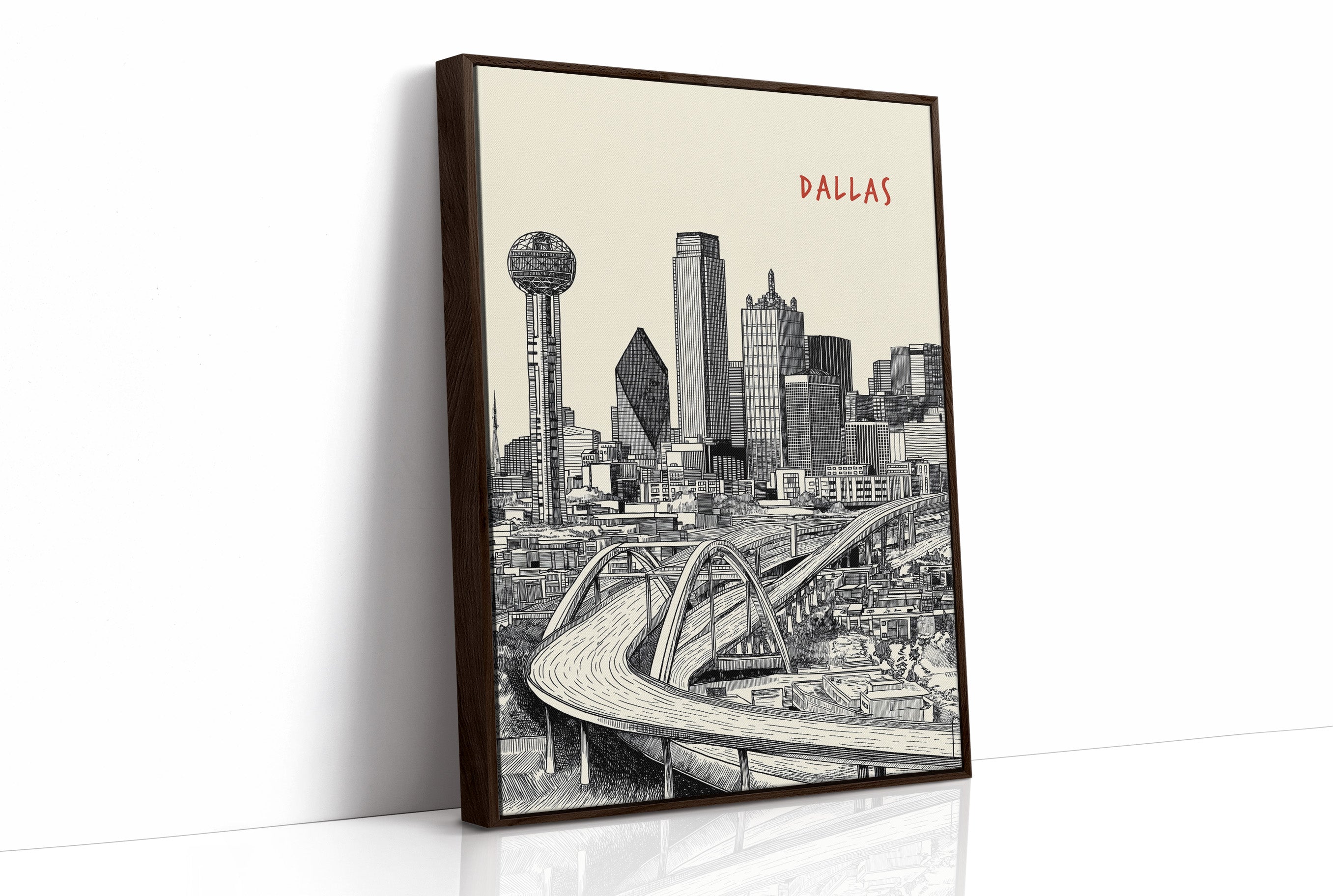 Highways Curve Through Big D Skyline