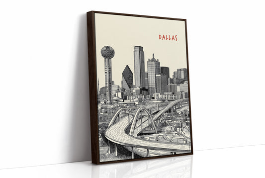 Highways Curve Through Big D Skyline