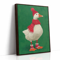Festive Duck Wears Winter Woolens
