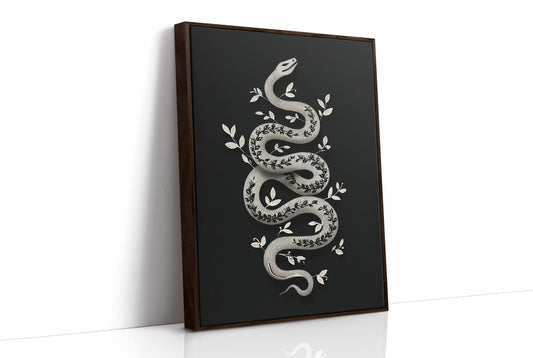 Serpent Adorned With Silver Leaves