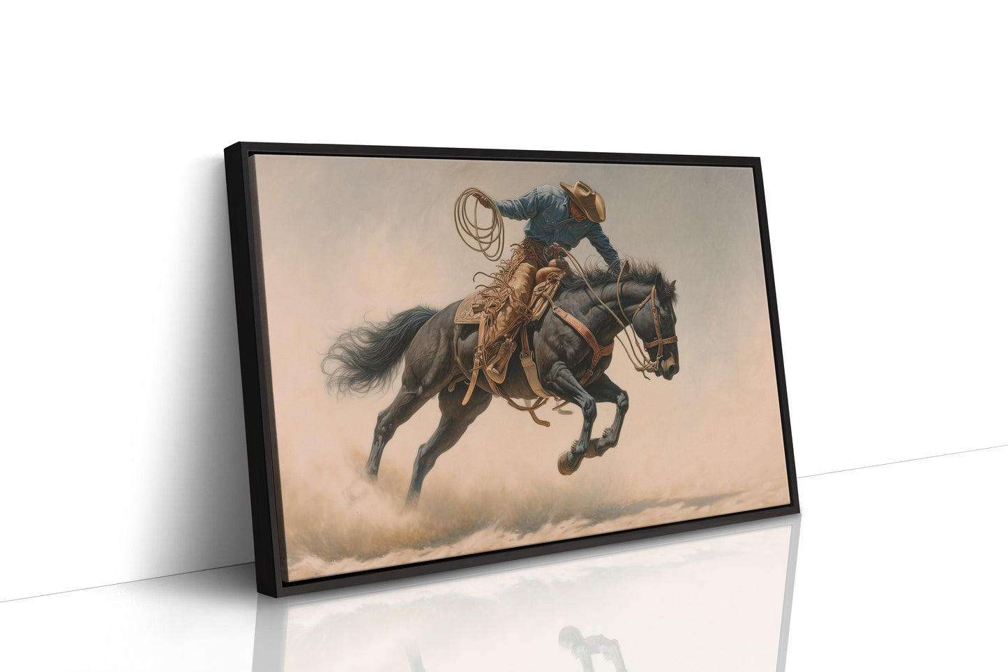 Wild Stallion Dances Through Dust