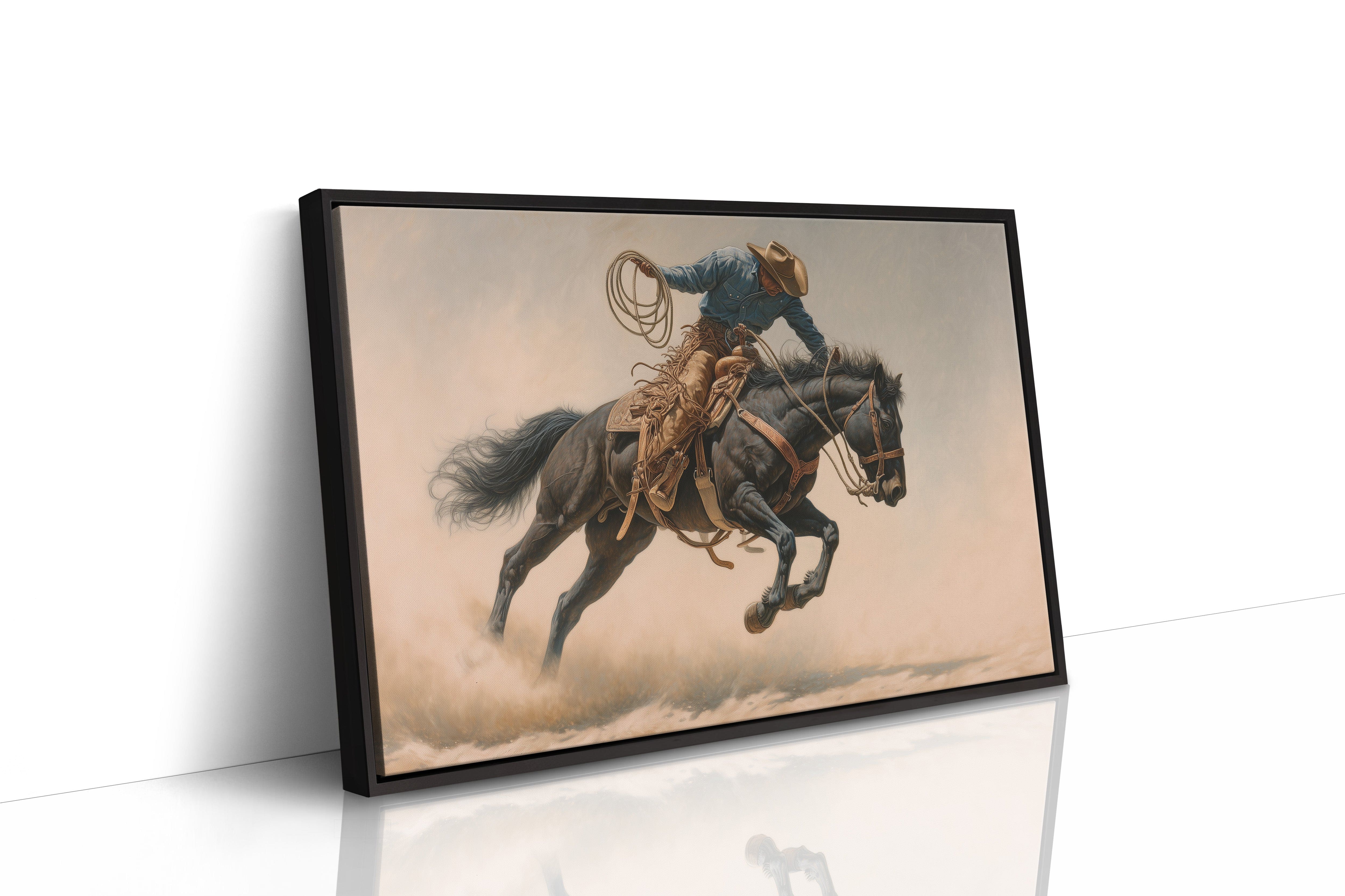 Wild Stallion Dances Through Dust