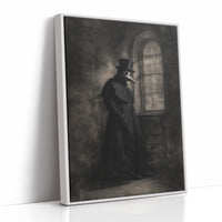 Plague Doctor Awaits Dawn's Call