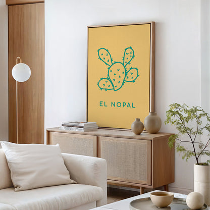 El Nopal Cactus Print – Minimalist Western Wall Art