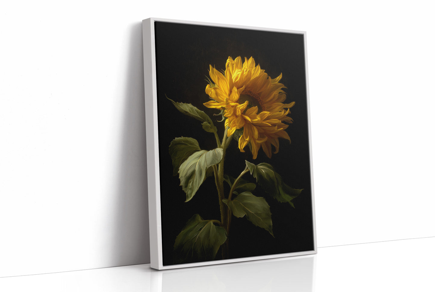 Golden Bloom Against Midnight Walls