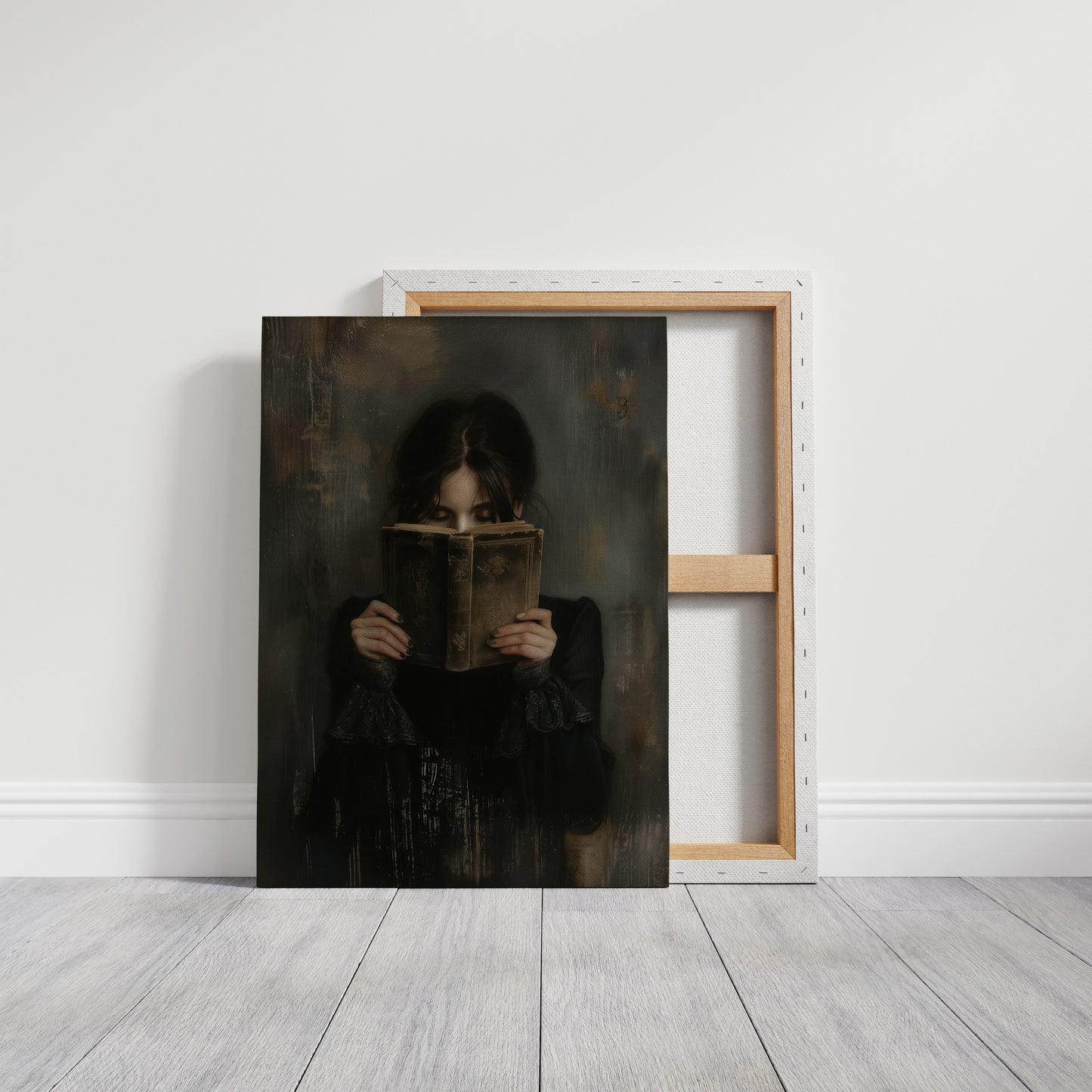 The Reader in Velvet Shadows