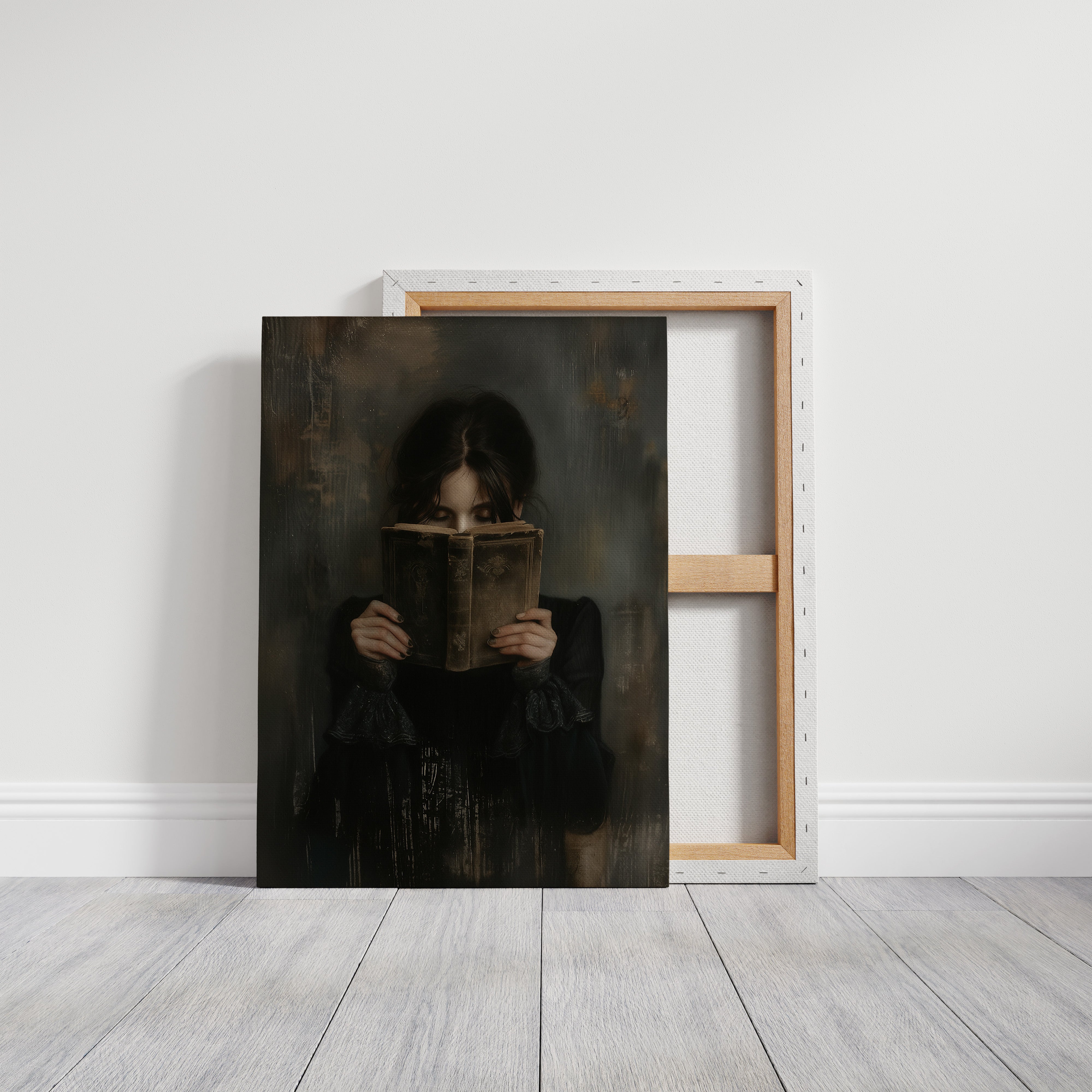 The Reader in Velvet Shadows