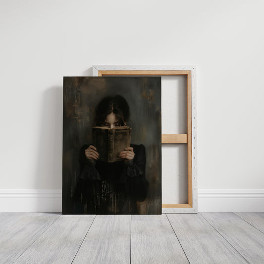 The Reader in Velvet Shadows
