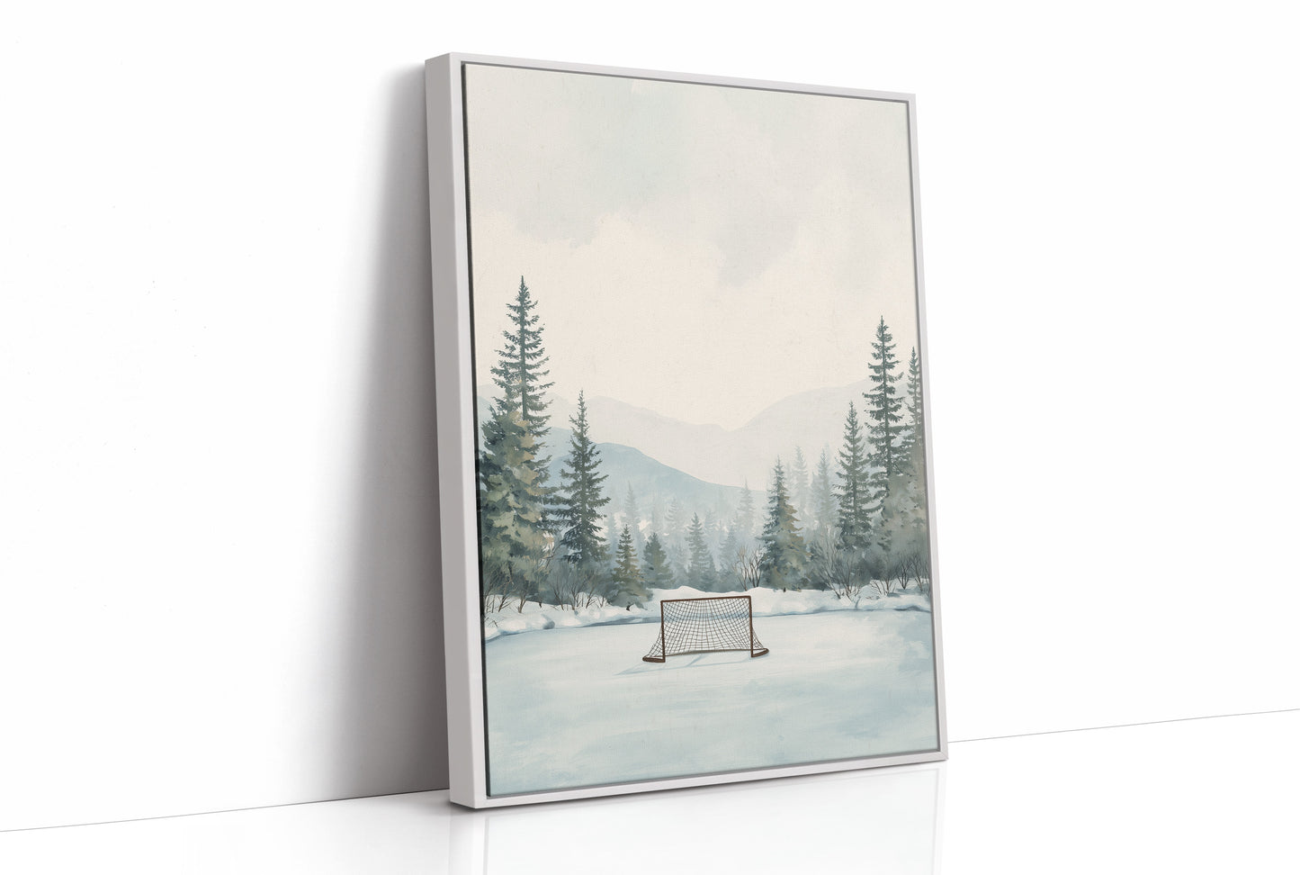 Winter's Silent Arena: Pond Hockey Dreams