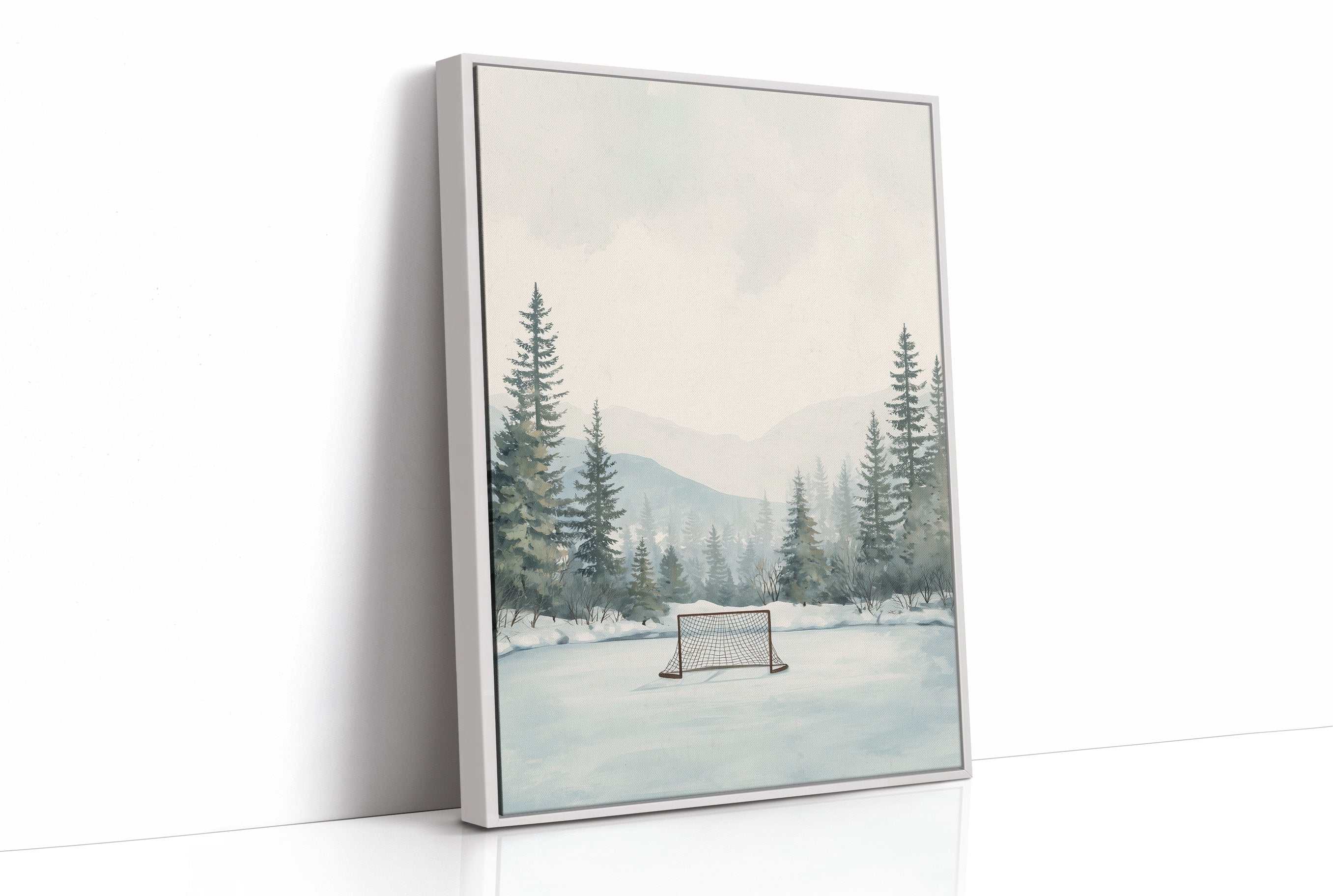 Winter's Silent Arena: Pond Hockey Dreams