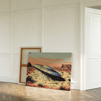 Gallery image 1 for Desert Landing: UFO Shadows and Distant Skies