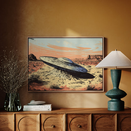 Gallery image 3 for Desert Landing: UFO Shadows and Distant Skies