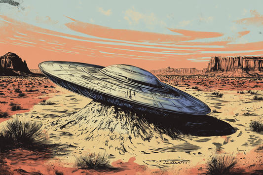 Gallery image 6 for Desert Landing: UFO Shadows and Distant Skies