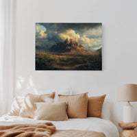 Gallery image 5 for Stormy Desert Mountain Canvas – Moody Western Landscape Wall Art