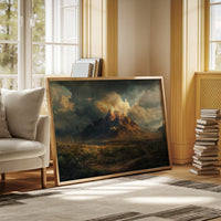 Gallery image 9 for Stormy Desert Mountain Canvas – Moody Western Landscape Wall Art