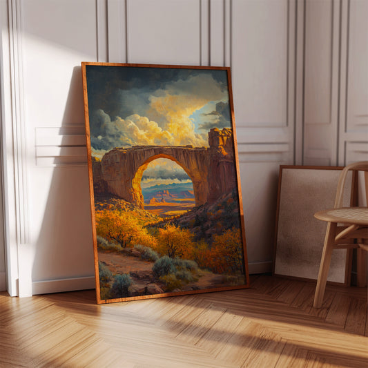 Gallery image 5 for Southwest Arch Canyon Canvas – Autumn Desert Landscape Wall Art