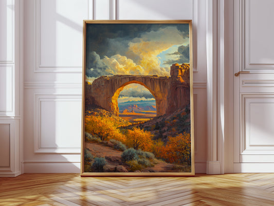 Gallery image 6 for Southwest Arch Canyon Canvas – Autumn Desert Landscape Wall Art