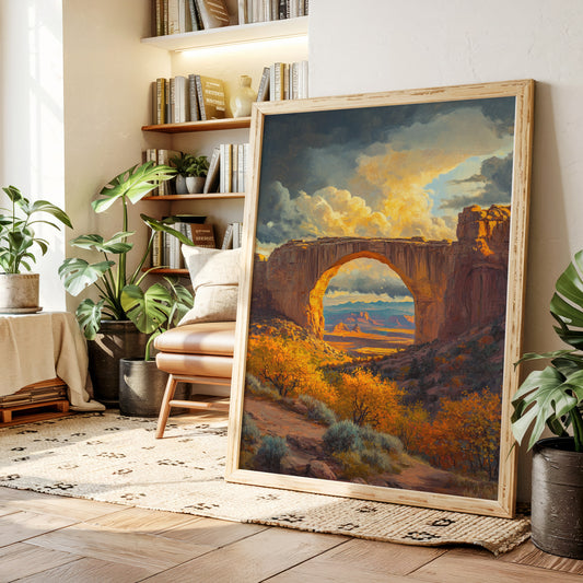 Gallery image 8 for Southwest Arch Canyon Canvas – Autumn Desert Landscape Wall Art