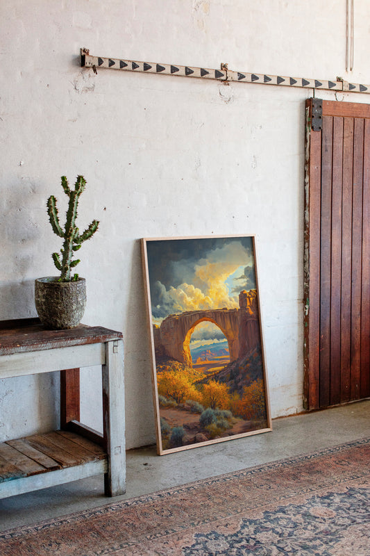 Gallery image 9 for Southwest Arch Canyon Canvas – Autumn Desert Landscape Wall Art