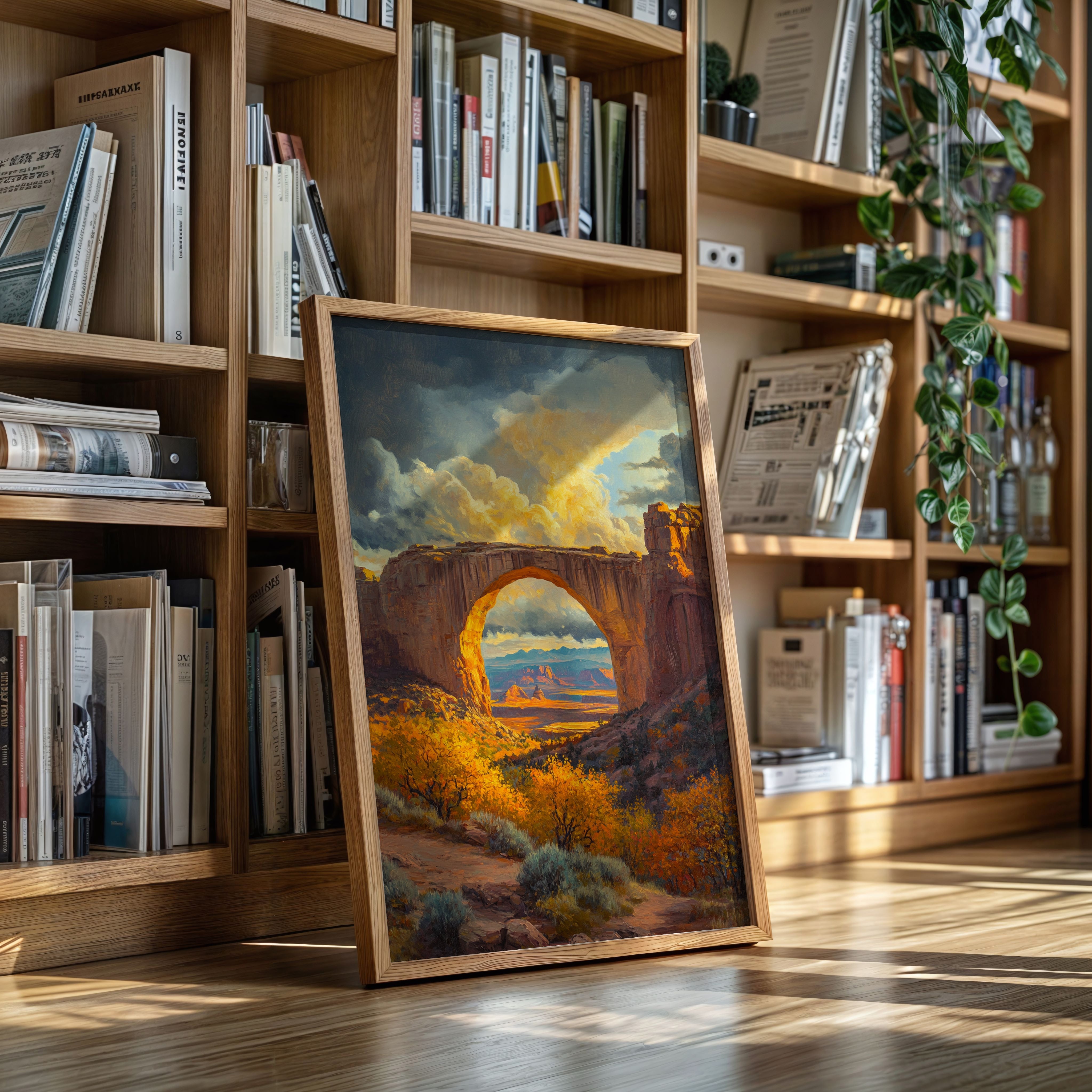Gallery image 10 for Southwest Arch Canyon Canvas – Autumn Desert Landscape Wall Art