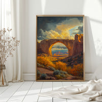 Gallery image 14 for Southwest Arch Canyon Canvas – Autumn Desert Landscape Wall Art