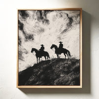 Gallery image 8 for Cowboy Ridge Silhouette Print – Western Horseback Wall Art