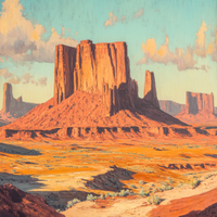 Gallery image 3 for Monument Valley Buttes Canvas – Western Desert Wall Art