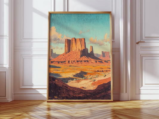 Gallery image 7 for Monument Valley Buttes Canvas – Western Desert Wall Art