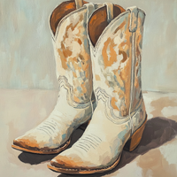Gallery image 10 for Vintage Cowgirl Boots Canvas – Western Boot Wall Art