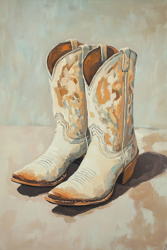 Gallery image 10 for Vintage Cowgirl Boots Canvas – Western Boot Wall Art