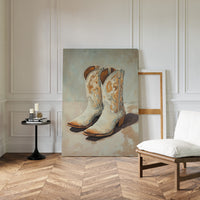 Gallery image 11 for Vintage Cowgirl Boots Canvas – Western Boot Wall Art