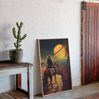 Gallery image 3 for Cosmic Cowboy Canvas – Western Sci-Fi Wall Art