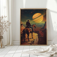 Gallery image 9 for Cosmic Cowboy Canvas – Western Sci-Fi Wall Art