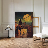 Gallery image 15 for Cosmic Cowboy Canvas – Western Sci-Fi Wall Art