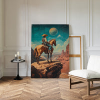Gallery image 5 for Stargazer Cowboy Canvas – Western Space Wall Art