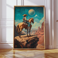 Gallery image 9 for Stargazer Cowboy Canvas – Western Space Wall Art