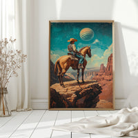 Gallery image 11 for Stargazer Cowboy Canvas – Western Space Wall Art