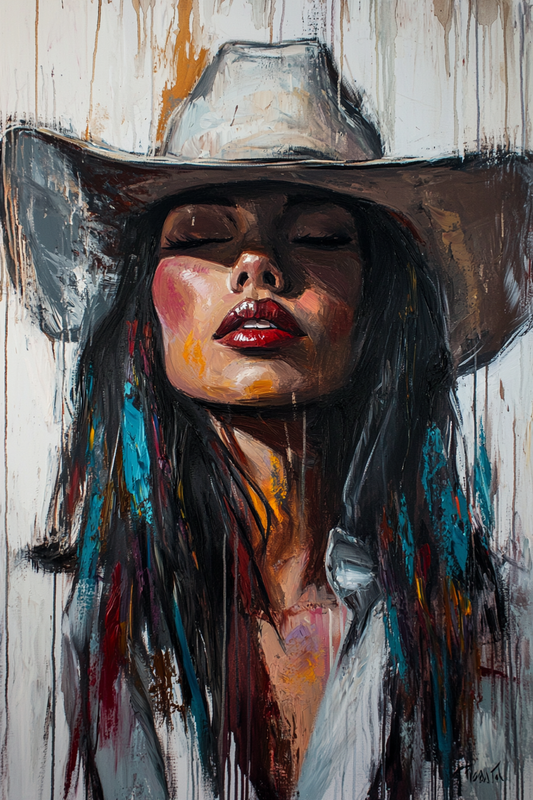 Gallery image 10 for Cowgirl Spirit Canvas – Western Woman Portrait Wall Art