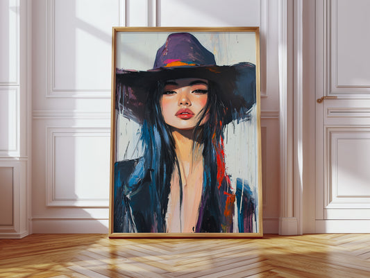 Gallery image 6 for Fierce Cowgirl Canvas – Western Woman Portrait Wall Art