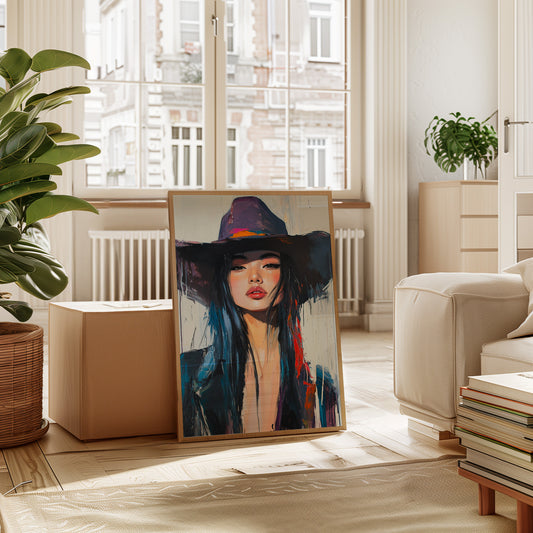Gallery image 14 for Fierce Cowgirl Canvas – Western Woman Portrait Wall Art
