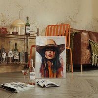 Gallery image 11 for Painted Cowgirl Canvas – Boho Western Woman Wall Art