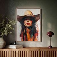 Gallery image 15 for Painted Cowgirl Canvas – Boho Western Woman Wall Art