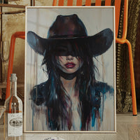 Gallery image 1 for Mystic Cowgirl Canvas – Moody Western Woman Wall Art