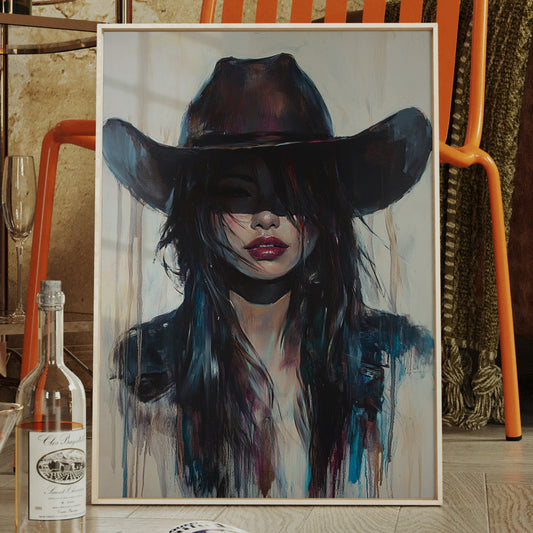 Gallery image 1 for Mystic Cowgirl Canvas – Moody Western Woman Wall Art