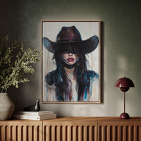 Gallery image 4 for Mystic Cowgirl Canvas – Moody Western Woman Wall Art