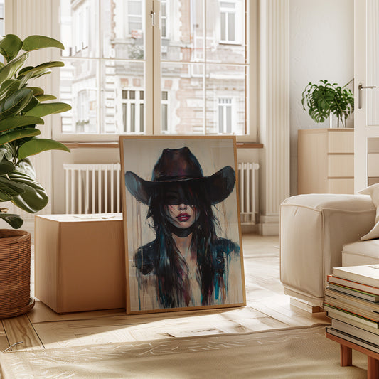 Gallery image 5 for Mystic Cowgirl Canvas – Moody Western Woman Wall Art